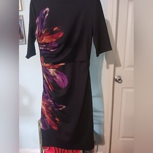 maggy london zipper midi dress black size 12